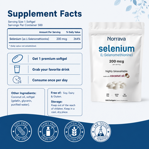 Norrava® Selenium - 200mcg Softgels
