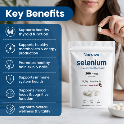 Norrava® Selenium - 200mcg Softgels